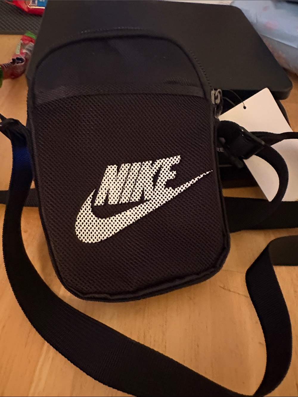 Nike Black and White Crossbody Belt Bag